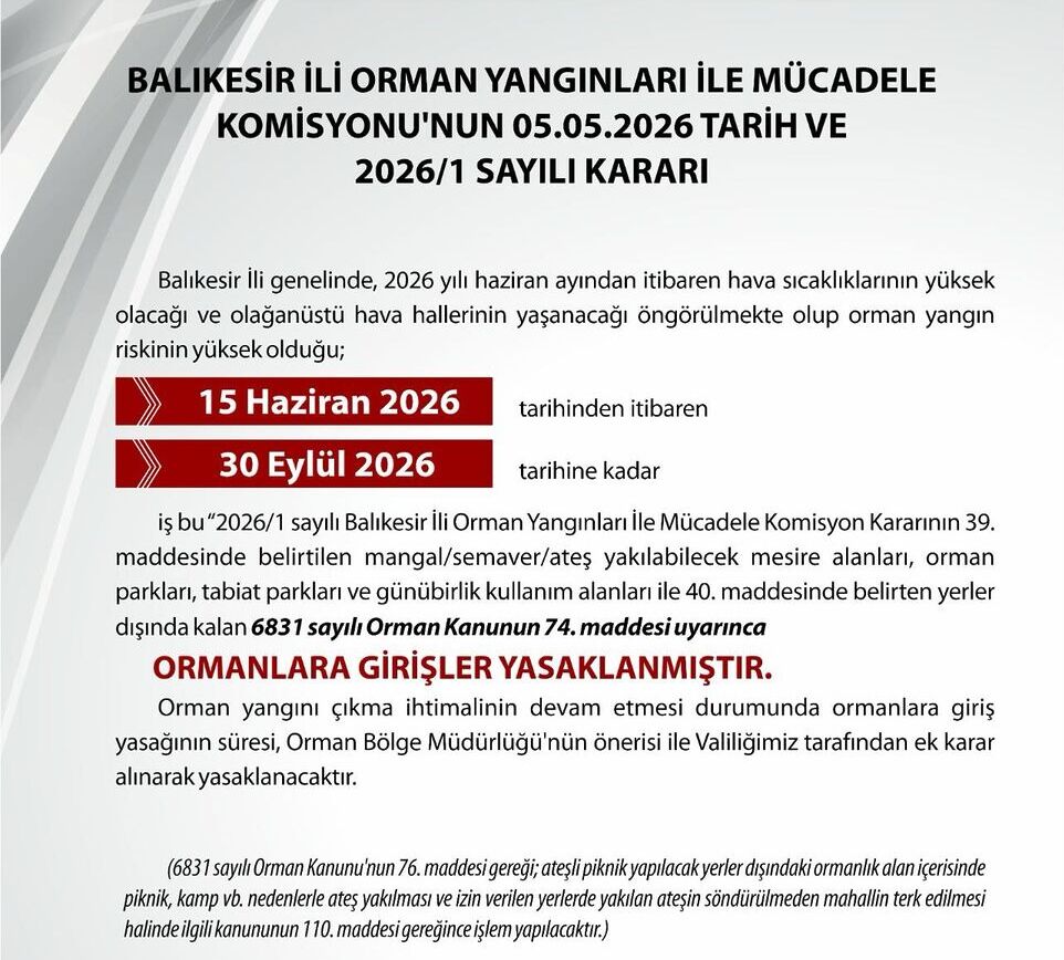 SON DAKİKA: Balıkesir’de Ormanlara Girişler Yasaklandı! 711736669 18339239857222704 5659215417529382112 n e1780491263380 - Marmara Bölge Gazetesi