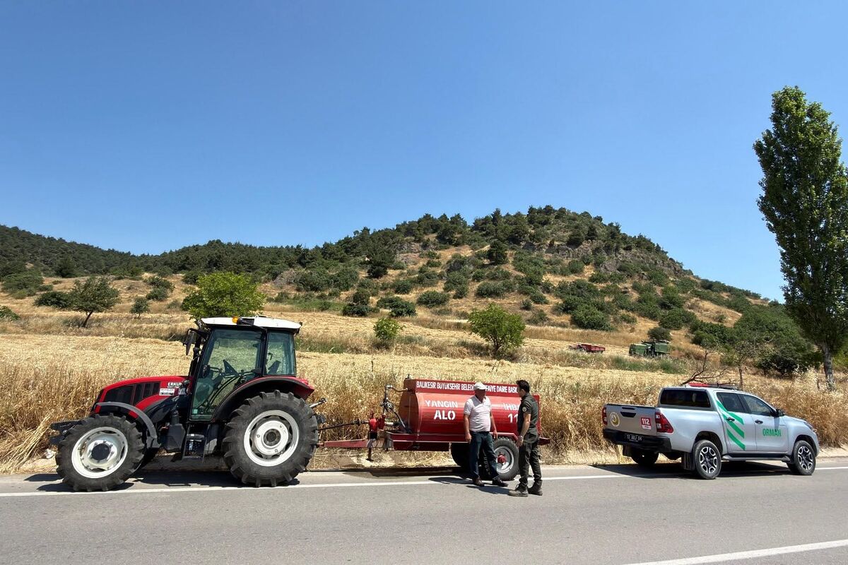 Balıkesir'de yaz mevsimiyle birlikte yükselen hava sıcaklıkları ve hasat sezonunun