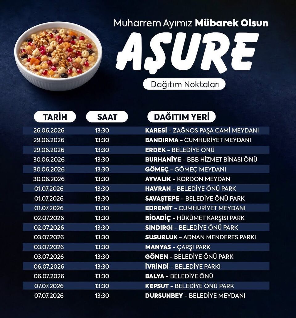 Balıkesir'de Ücretsiz Aşure İkramı Başlıyor! İşte Dağıtım Yapılacak İlçeler, Tarihler ve Saatler 730382056 1348826674101667 4673778209121090535 n e1782481304197 - Marmara Bölge Gazetesi