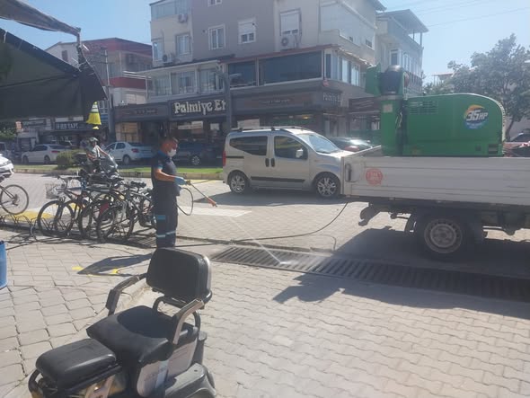 Burhaniye Belediyesi ile Balıkesir Büyükşehir Belediyesi ekipleri, ilçe genelinde sinek