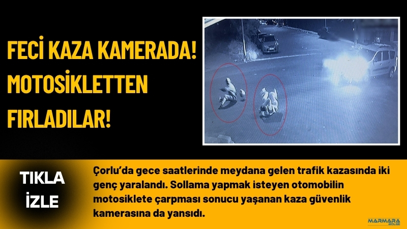 Çorlu’da gece saatlerinde meydana gelen trafik kazasında iki genç yaralandı.