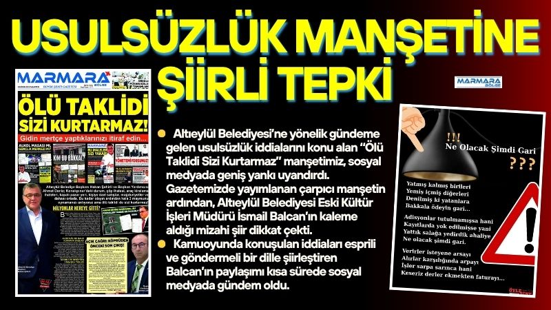 Altıeylül Belediyesi’ne yönelik gündeme gelen usulsüzlük iddialarını konu alan “Ölü