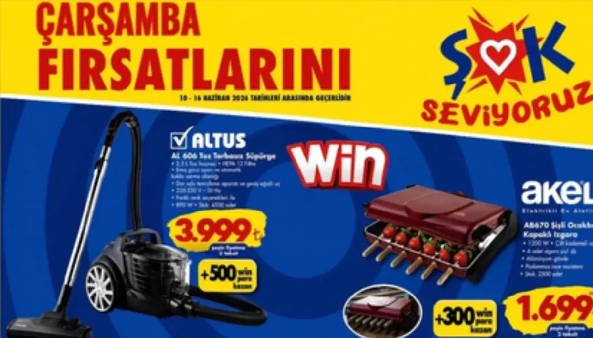 ŞOK Aktüel Kataloğu Yayınlandı! Dev TV ve Klima Fiyatları Dikkat Çekti Jii8 10 16 haziran sok aktuel katalogu teknolojik urunler ve kamp firsatlari - Marmara Bölge Gazetesi