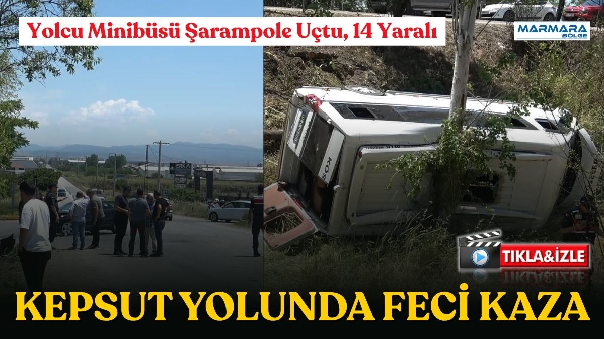 Balıkesir'de eski Kepsut yolu üzerinde meydana gelen trafik kazasında yolcu