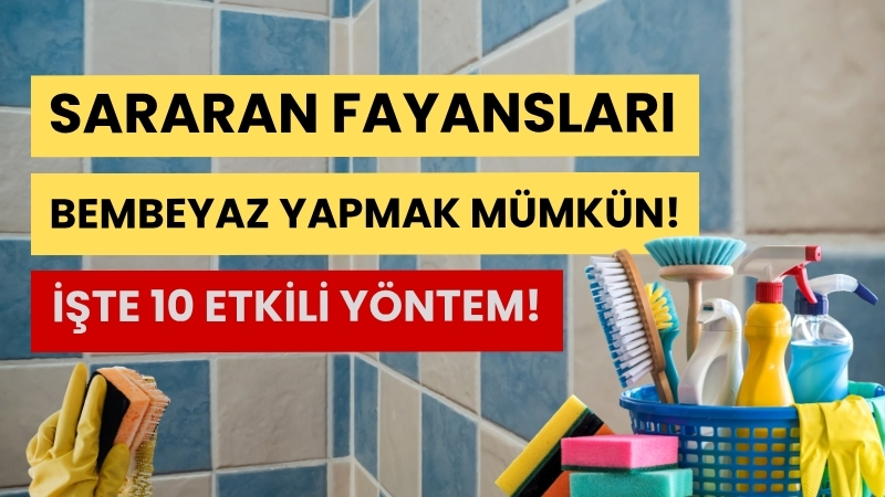 Zamanla sararan fayanslar, banyo ve mutfakların kirli görünmesine neden olabiliyor.