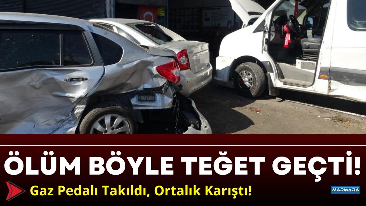 Antalya'da gaz pedalı takılan ve kontrolden çıkan otomobil ortalığı savaş
