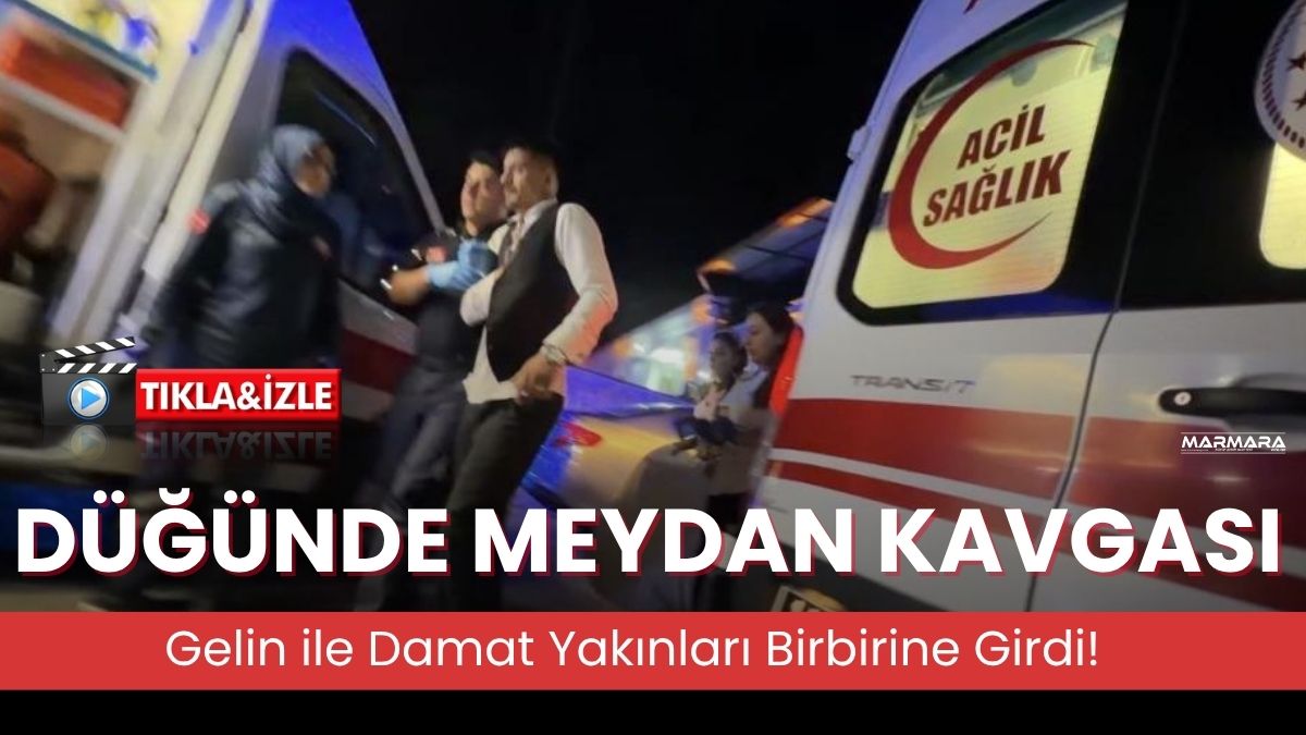 Bolu'da bir düğün salonunda gelin ve damat yakınları arasında çıkan