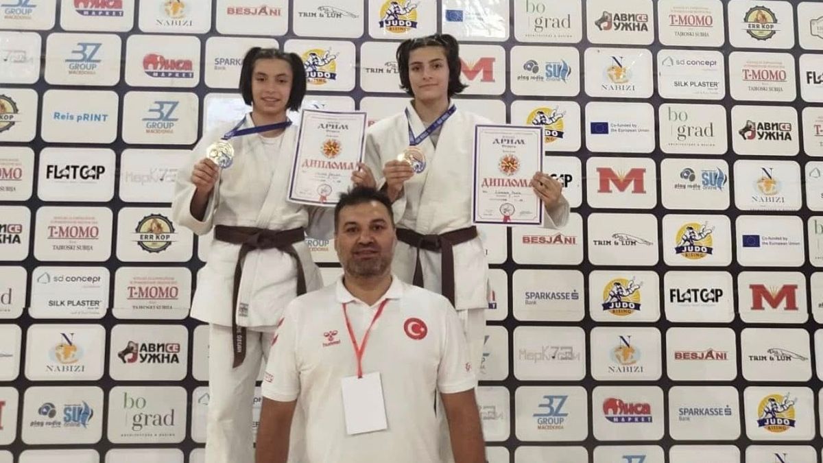 Dursunbeyli milli sporcular Halide Özcan ve Livanur Yanık, Kuzey Makedonya’da