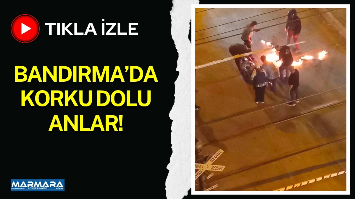 Balıkesir'in Bandırma ilçesinde yaşanan olay, çevrede bulunan vatandaşlara korku dolu