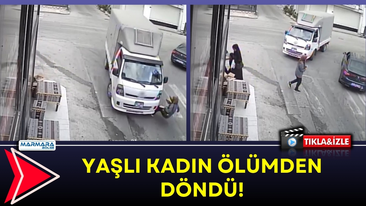 Bursa'nın Yıldırım ilçesinde yolun karşısına geçmeye çalışan yaşlı kadına kamyonetin