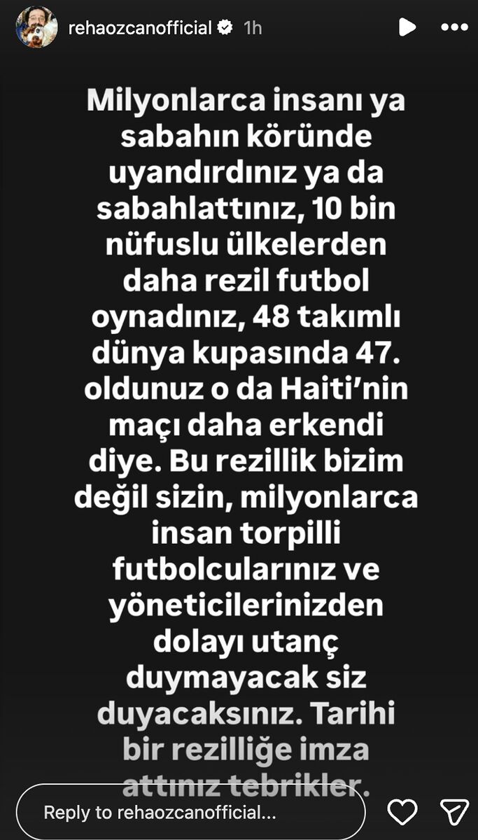 Reha Özcan’dan Milli Takıma Çok Sert Sözler: “Bu Utanç Bizim Değil Sizin” s 0ba0d226d2f47a253df0391cef81cde360881948 - Marmara Bölge Gazetesi