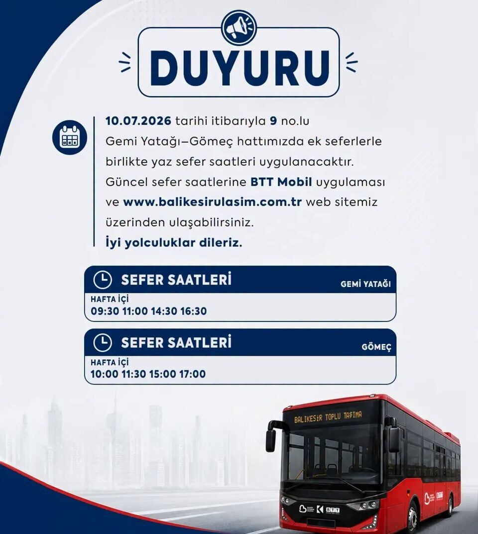 Balıkesir’de Toplu Taşımada Yaz Tarifesi Başladı 742215244 1321682893003207 304822117506377515 n e1783865308387 - Marmara Bölge Gazetesi