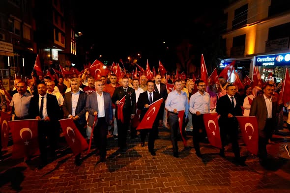 15 Temmuz Demokrasi ve Millî Birlik Günü kapsamında Burhaniye’de düzenlenen