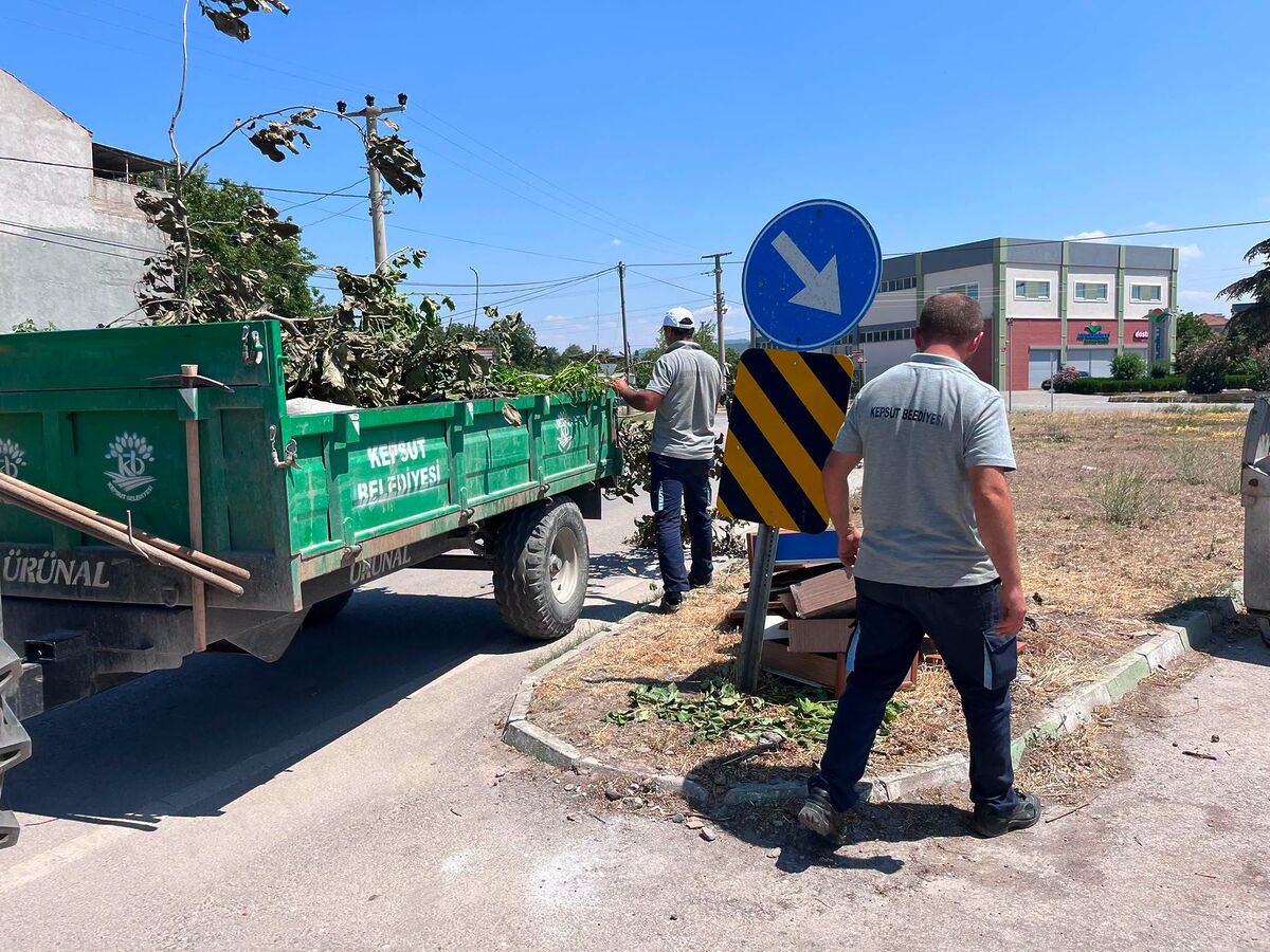 Balıkesir’in Kepsut ilçesinde belediye ekipleri, 18 Temmuz Cumartesi günü sağlık,