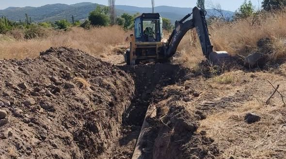 Bigadiç Belediyesi, Hisarköy Termal Tesisleri’nde su hattında meydana gelen arızanın
