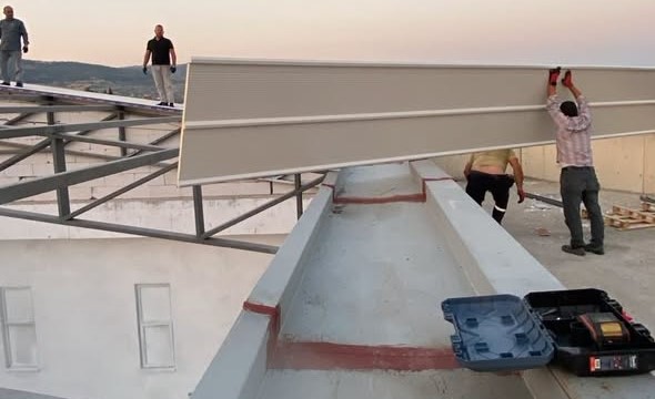 Bigadiç Belediyesi tarafından ilçeye kazandırılması planlanan yeni iş merkezinde yapım