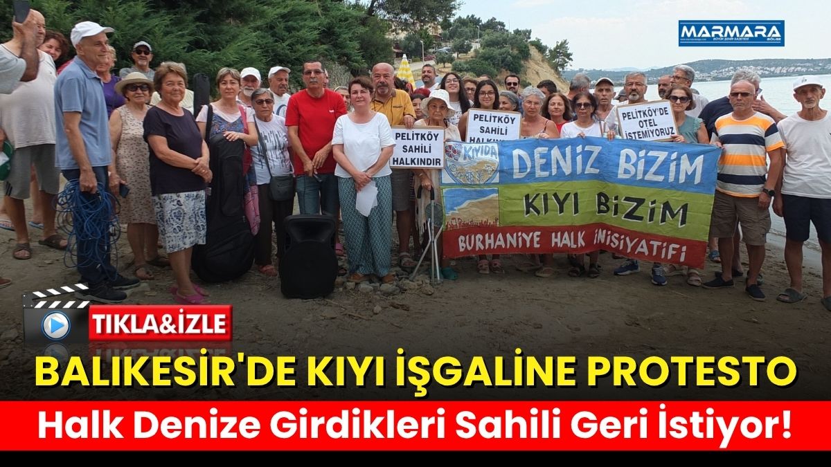 Balıkesir'in Burhaniye ilçesine bağlı Pelitköy Mahallesi'nde vatandaşların kullandığı sahilin özel