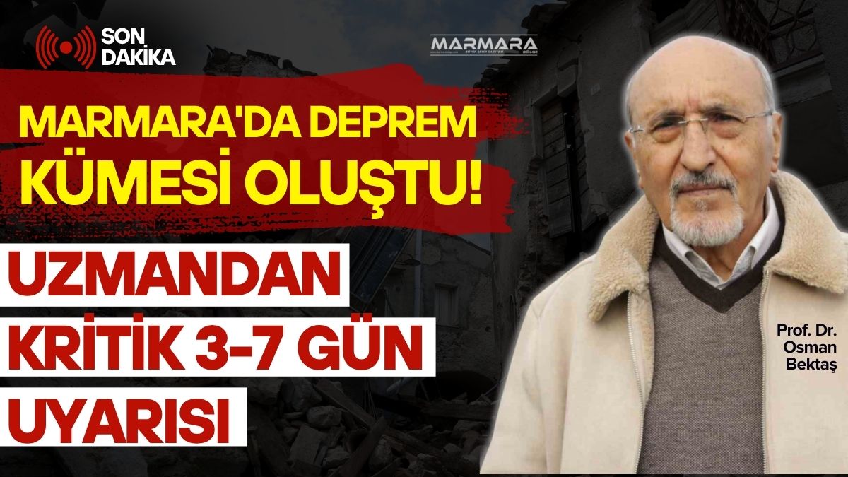 Marmara Denizi'nde son günlerde art arda meydana gelen mikro depremler,