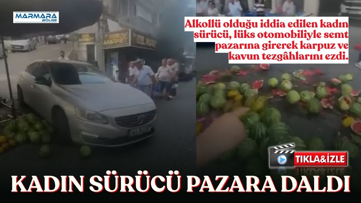 Aydın'ın Efeler ilçesinde alkollü olduğu iddia edilen kadın sürücü, otomobiliyle