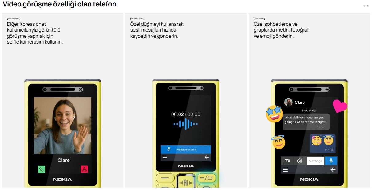 Nokia'dan Yapay Zekalı Dört Yeni Tuşlu Telefon Nokia yapay zekali dort yeni tusu telefonun 9 - Marmara Bölge Gazetesi