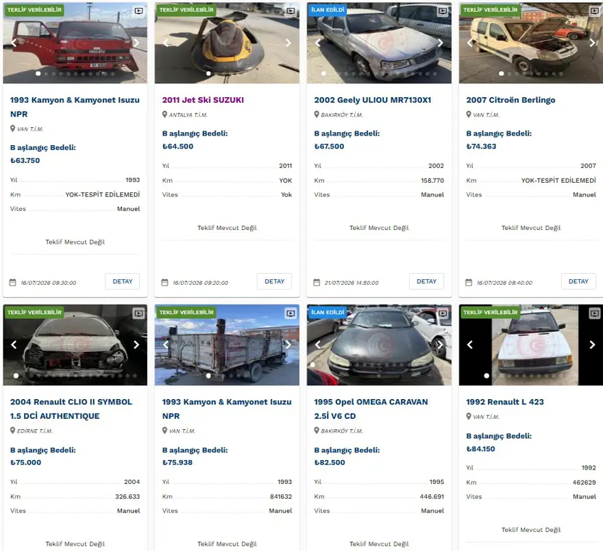 SON DAKİKA: Ticaret Bakanlığı Telefon Fiyatına Gümrükte Kalan Araçları Satıyor! SON DAKIKA Ticaret Bakanligi Telefon Fiyatina Gumrukte Kalan Araclari Satiyor 13 - Marmara Bölge Gazetesi