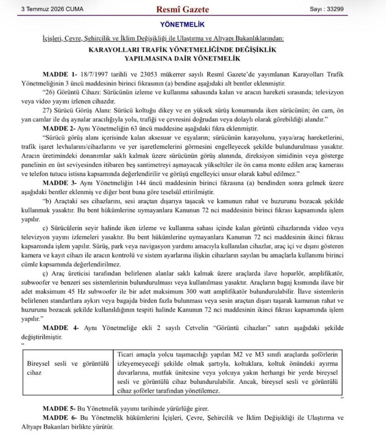 SON DAKİKA: Resmî Gazete'de Yayımlandı! Telefon Tutucu, Araç Kamerası ve Ses Sistemlerinde Kurallar Değişti Telefon Tutucu Arac Kamerasi ve Ses Sistemlerinde Kurallar Degisti 1 - Marmara Bölge Gazetesi