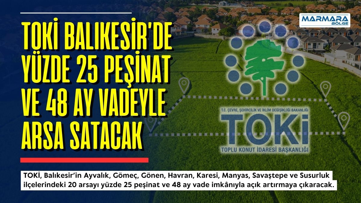 Toplu Konut İdaresi Başkanlığı, Balıkesir’in Ayvalık, Gömeç, Gönen, Havran, Karesi,