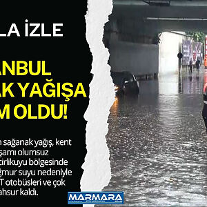 İstanbul'da etkili olan sağanak yağış, kent genelinde günlük yaşamı olumsuz