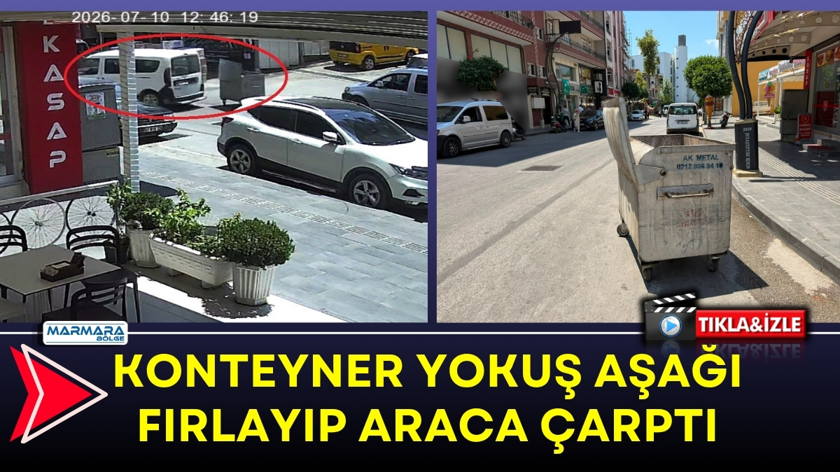 Antalya'nın Serik ilçesinde yokuş aşağı kontrolden çıkarak hızla ilerleyen çöp