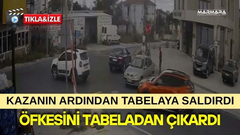 Tekirdağ’ın Kapaklı ilçesinde geri manevra yaptığı sırada yol kenarındaki "DUR"