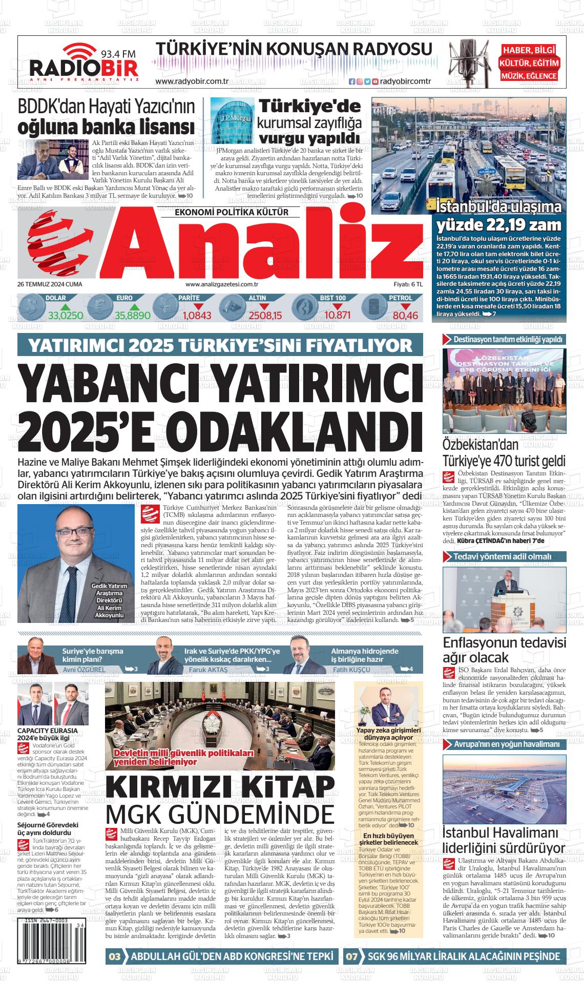 analiz 26 temmuz 2024 tarihli gazetesi B - Marmara Bölge: Balıkesir Son Dakika Haberleri ile Hava Durumu