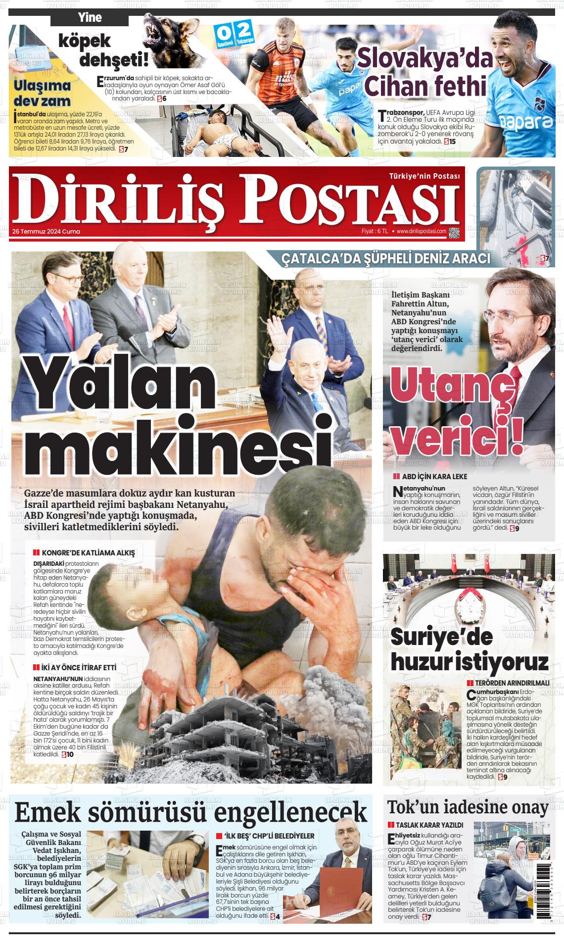 dirilis postasi 26 temmuz 2024 tarihli gazetesi B - Marmara Bölge: Balıkesir Son Dakika Haberleri ile Hava Durumu
