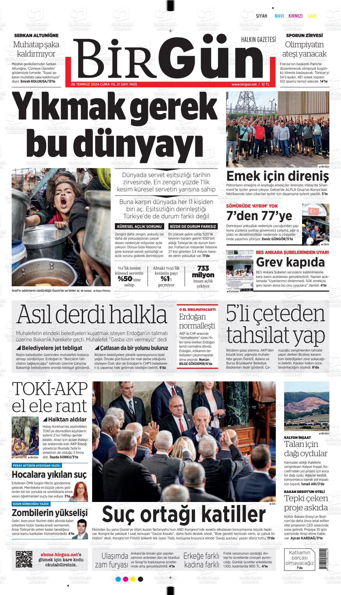 halkin gazetesi birgn 26 temmuz 2024 tarihli gazetesi B - Marmara Bölge: Balıkesir Son Dakika Haberleri ile Hava Durumu